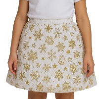 Kinder tutu rok met sterren en gouden sneeuwvlokken - 30 cm