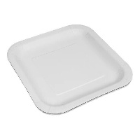 Vierkante witte kartonnen borden - 25 stuks van 20 cm