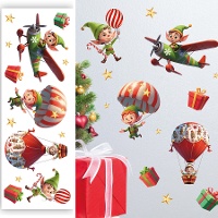 Zelfklevende wanddecoratie met elfen 70 x 25 cm