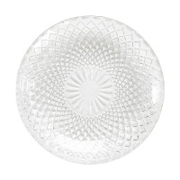 Gegraveerde glazen dessertbord van 15 cm