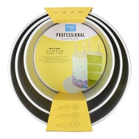 Ronde aluminium bakvormen van 30,4, 33 en 35,4 cm x 10,2 cm - PME - 3 stuks