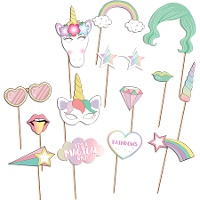 Unicorn Rainbow Photocall Kit - 14 stuks