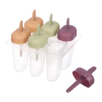 IJslollyvormen in pastelkleuren - 6 holtes