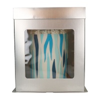 Taartdoos van 30,4 x 30,4 x 34,5 cm in metalen kleur met venster - 1 stuk
