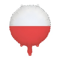 Folieballon met Poolse vlag, 35 cm