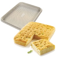 Rechthoekige bakvorm 34,5 x 26,5 x 2,8 cm voor Focaccia - Silikomart
