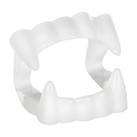 Witte vampiertanden voor Halloween