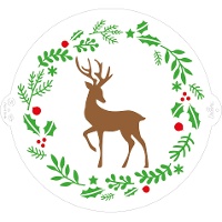 Kerst hert stencil van 25 cm - Decora