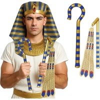 Staf en knuppel van Egyptische farao - 2-delige set