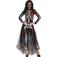 Dames Catrina-kostuum met rozen