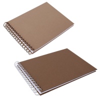 Kraft album met witte bladen en volledige spiraal van 30,48 x 22 cm - Artis decor - 1 stuk