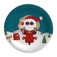 Kerstborden met kerstboommotief, 23 cm - 6 stuks