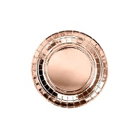 Metallic kartonnen borden van 18 cm - 6 stuks