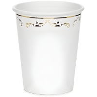 Elegante bekers met bloemenmotief 220 ml - 6 stuks