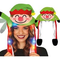 Kerstmuts in elfenstijl met bewegende oren
