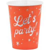 Let's party!-bekers van 250 ml - 6 stuks