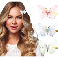 Vlinderhaarclips - 6 stuks