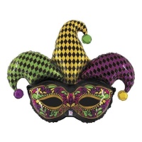 Carnavalsmasker ballon van 78 cm - Grabo