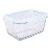 Tupper van 0,95 L van rechthoekig borosilicaat