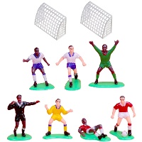 Voetbaltaartdecoratie met doelen - PME - 9 stuks