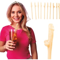 Rietjes in penisvorm - 10 stuks