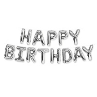 Metallic Happy Birthday Letter Balloons, 35 cm - PartyDeco