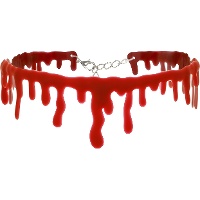 Choker met vampierbloed-effect