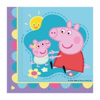 Peppa Pig Liefde servetten 16,5 x 16,5 cm - 20 stuks