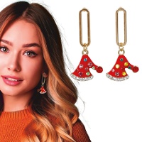 Oorbellen in de vorm van een kerstmuts - 1 paar