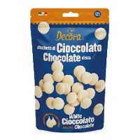 Witte chocoladedruppels 250 g - Decora