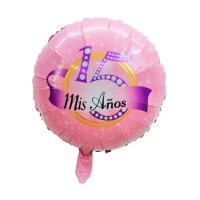Roze kauwgomballon voor 15e verjaardag, 45 cm