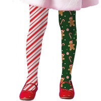Kinderleggings met peperkoekmannetjes en strepen