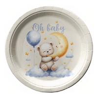 Oh Baby-bordjes met sterren, 18 cm - 8 stuks