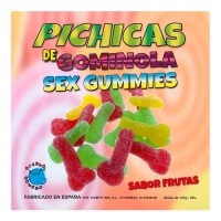 Gummies in de vorm van penissen, fruitsmaak met suiker - 125 gr