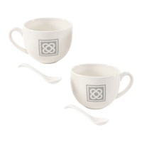 Panot koffiekopje met lepel van 265 ml - 2 stuks