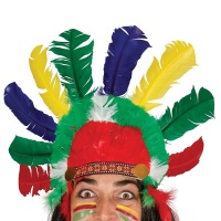 Indiaans hoofdtooi 3 kleuren