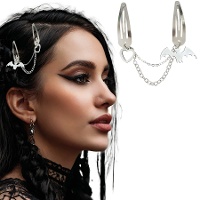 Haarspeld met ketting en vleermuis