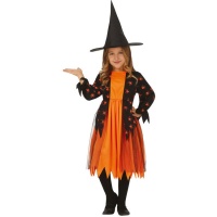 Heksenkostuum met spinnen voor meisjes