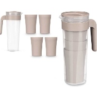 Kan van 1,4 L met 4 matte glazen van 400 ml - 5 stuks