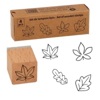 Bladfiguurzegels van 2 x 2 cm - 4 stuks