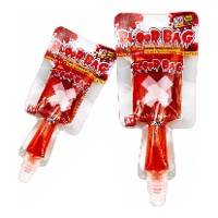 Zakje met snoepbloed aardbeiensmaak 60 gr - 1 stuk