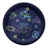 Game On Videogame Borden van 23 cm - 6 stuks