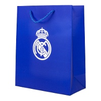 Cadeauzak van 32 x 26 x 12 cm van Real Madrid in blauw