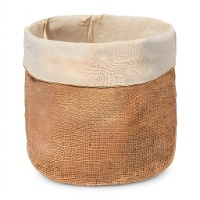 Broodmand van 15 x 15 x 20 cm van jute