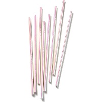 Iridescente papieren rietjes - 12 stuks