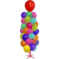 Ballonkolom met driehoekige basis van 1,75 m - 14 stukken - Liragram