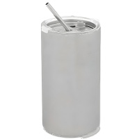 Beker van 0,60 L met deksel en rietje