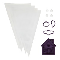 Kit voor Halloween koekjessnijders van het spookhuis - 12 stuks