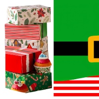 Doos voor snoepgoed van de Elf 18 x 13,5 x 7,5 cm - Decoreer