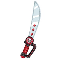 Piraten schuimzwaard met schedel van 53 cm